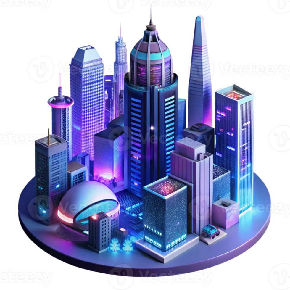 elegant rustic A futuristic cityscape at night, flying vehicles zipping between towering skyscrapers, illuminated by neon signs and headlights, cyberpunk art style high quality png