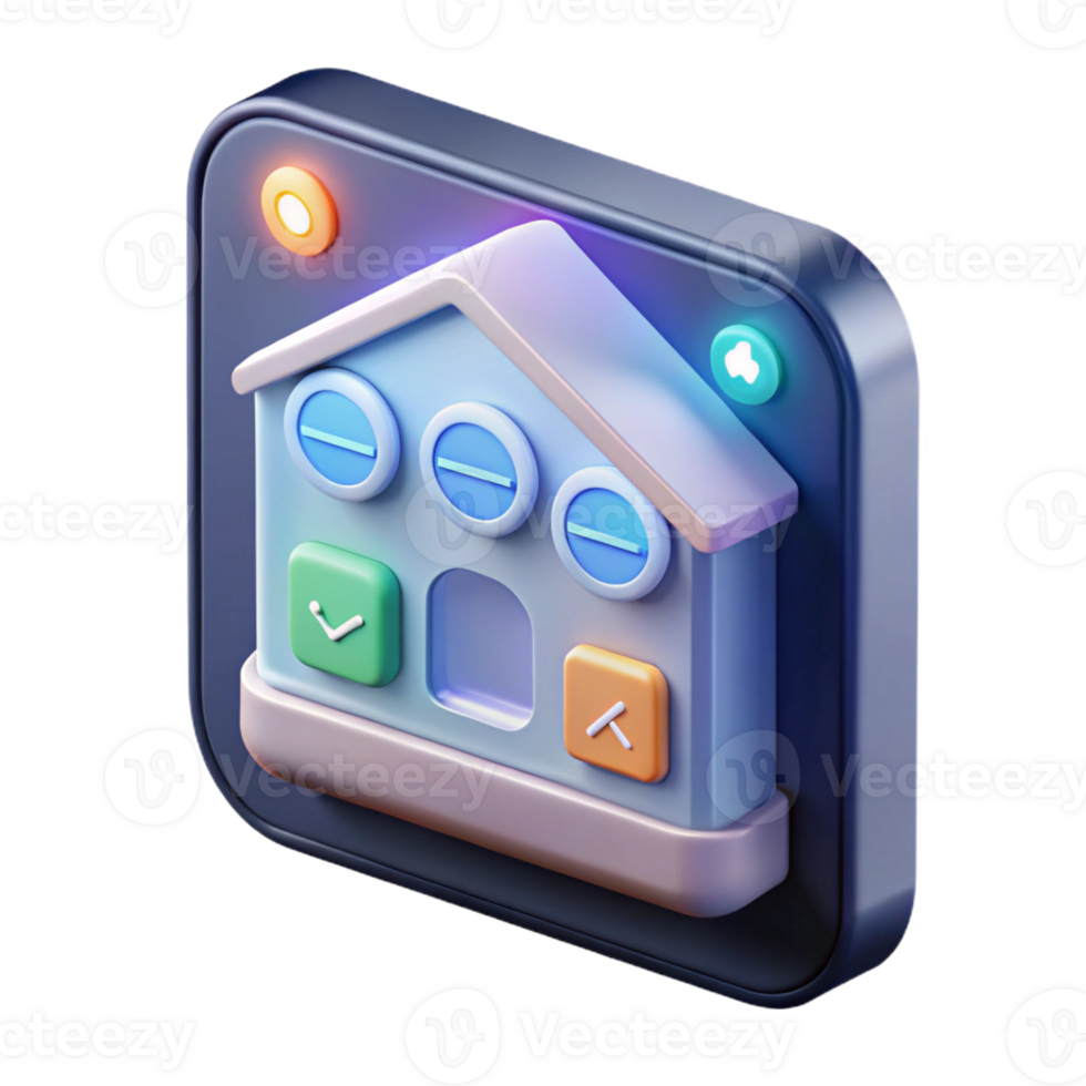 wonderful vintage A smart home interface displaying various controls and information, sleek, minimalist design, illuminated by the soft glow of the display, smart home technology design style original png