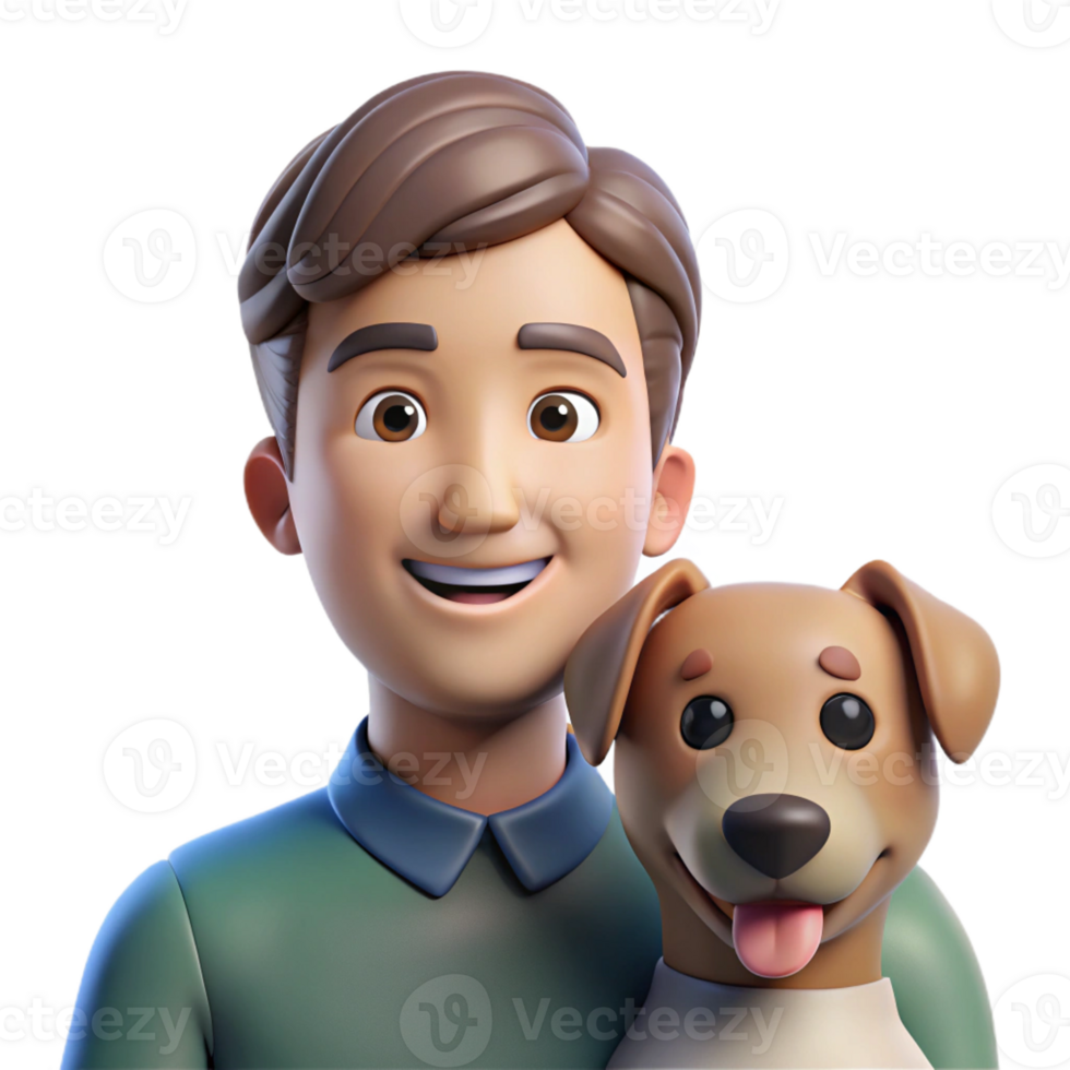 elegant artistic Portrait of a person with their pet, heartwarming and natural, soft lighting, realistic style original png