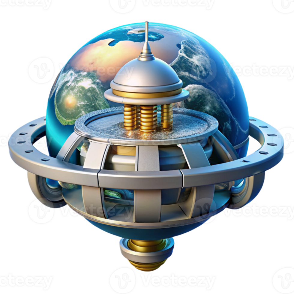wonderful contemporary A futuristic space station orbiting Earth, intricate design, illuminated by the sun and Earth's reflection, space station concept art style exclusive png