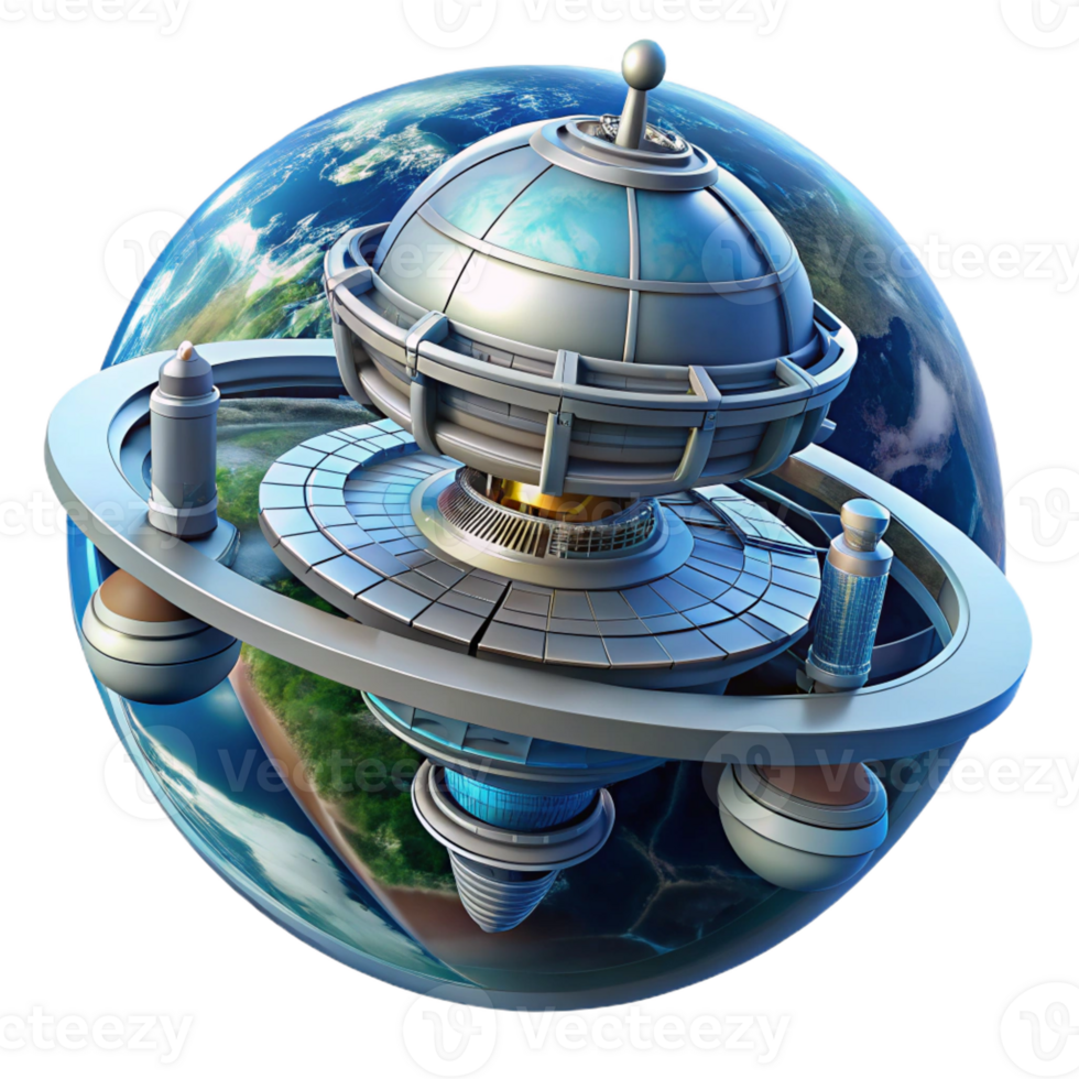 magnificent traditional A futuristic space station orbiting Earth, intricate design, illuminated by the sun and Earth's reflection, space station concept art style authentic png