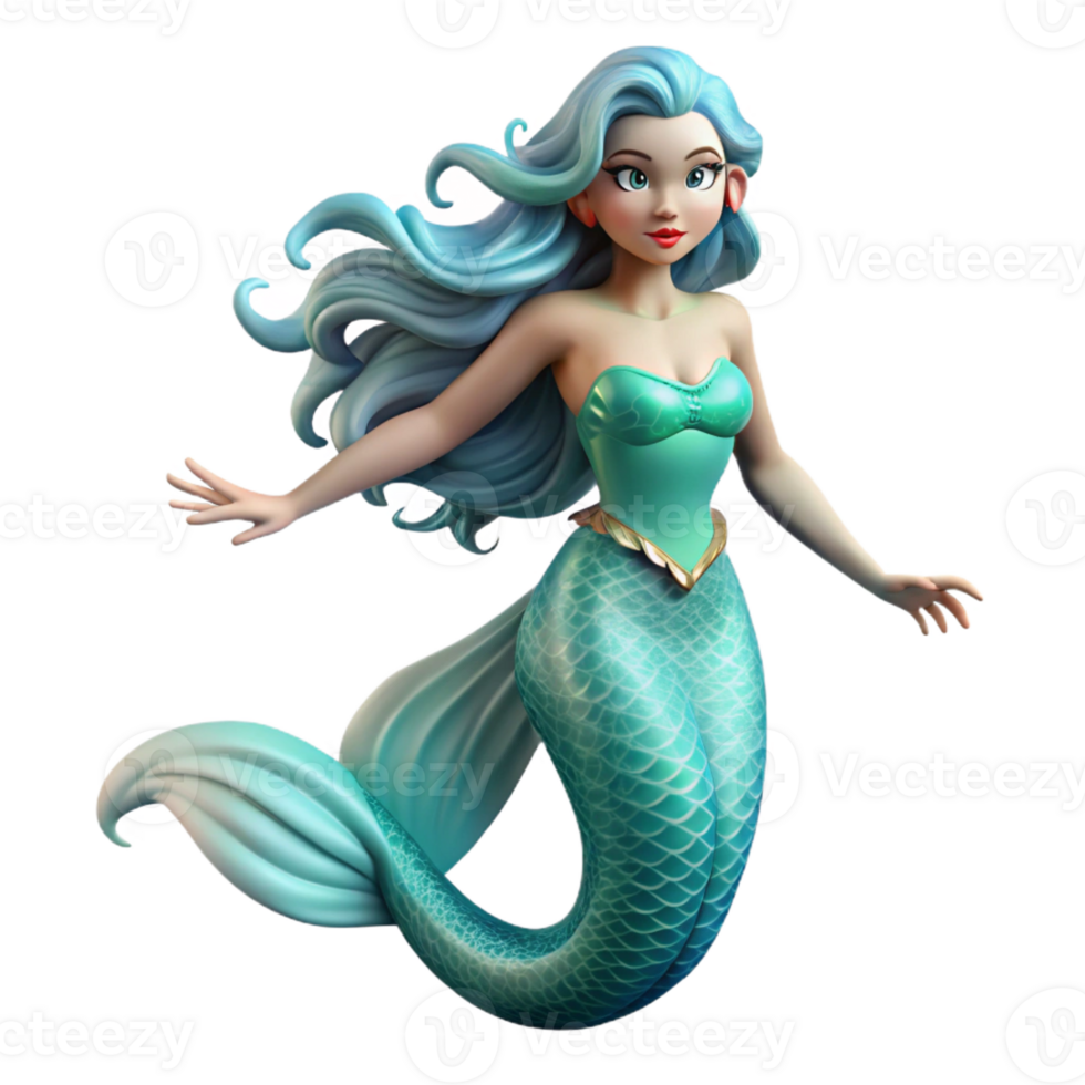 serene artistic A beautiful siren, with shimmering scales and flowing hair, luring sailors to their doom with an enchanting song, under a stormy sky. Pre-Raphaelite style exclusive png
