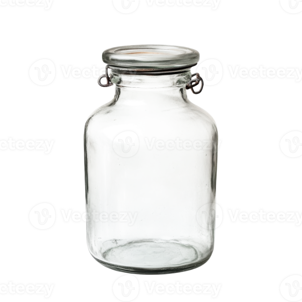Glass Jar Storage Home Decor on transparent background. png