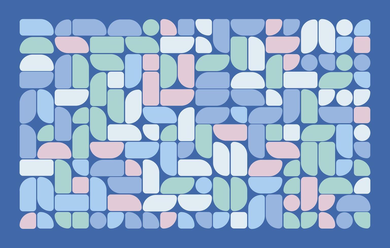 A blue and pink geometric pattern on a blue background vector