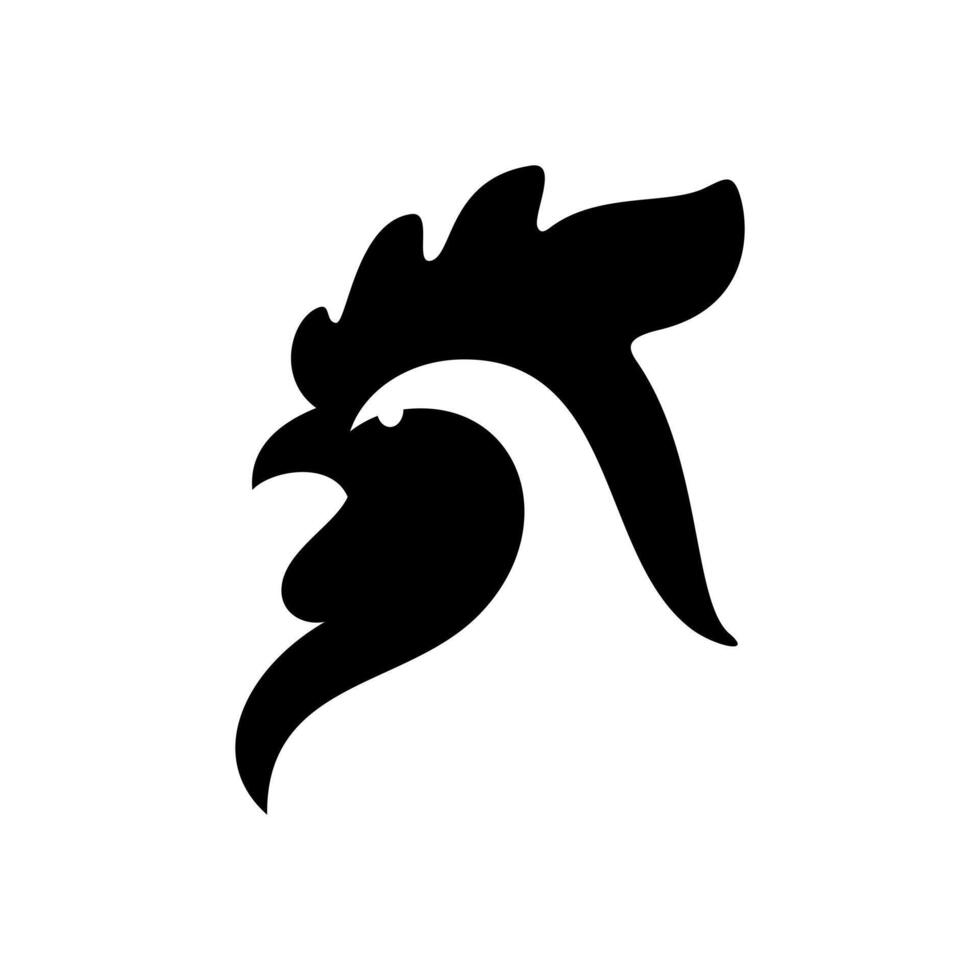 Simple Rooster head logo design vector