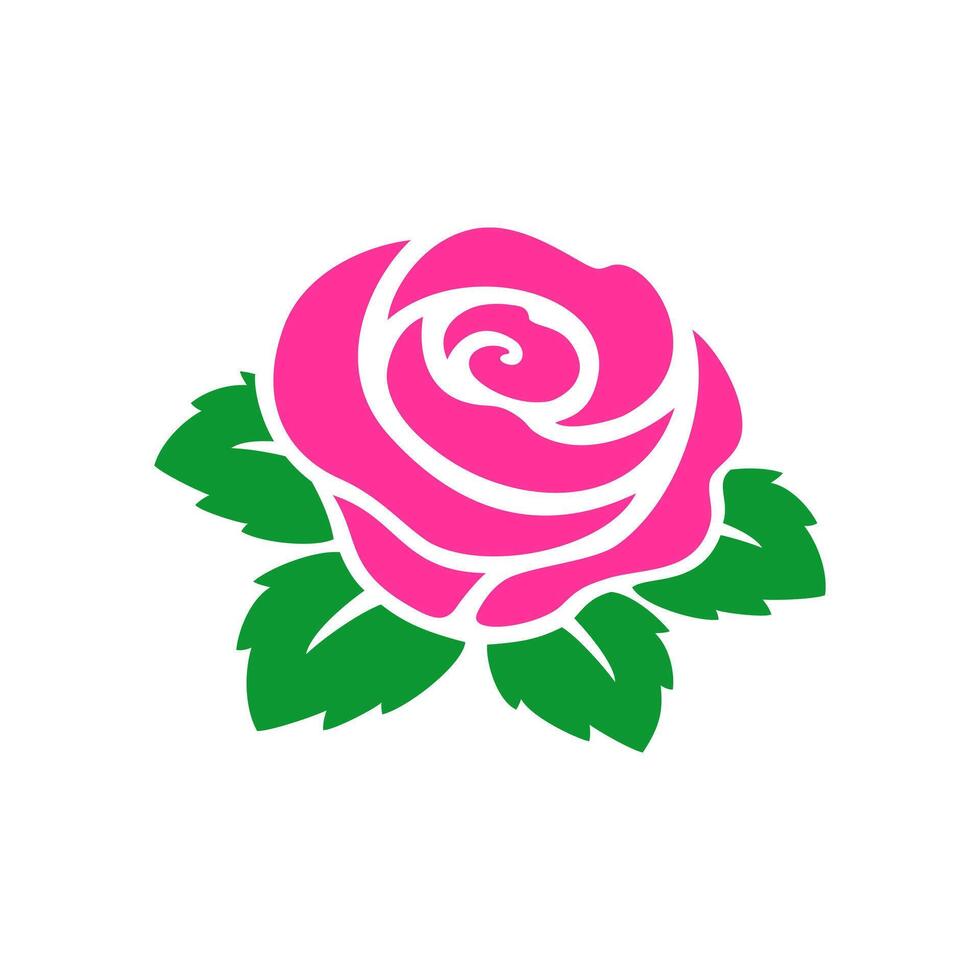 Pink Rose Logo Design vector