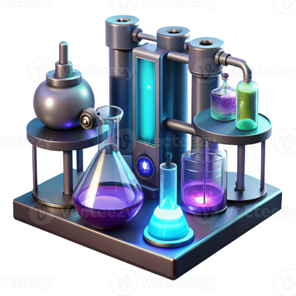 extraordinary traditional A futuristic laboratory, filled with glowing test tubes and complex machinery, hums with scientific activity. Cool, sterile lighting. Sci-fi realism style exclusive png