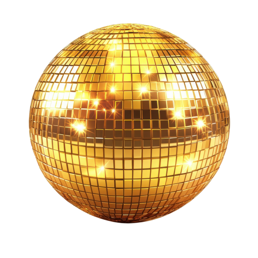 Disco Ball Sparkle Party Decor on transparent background. png