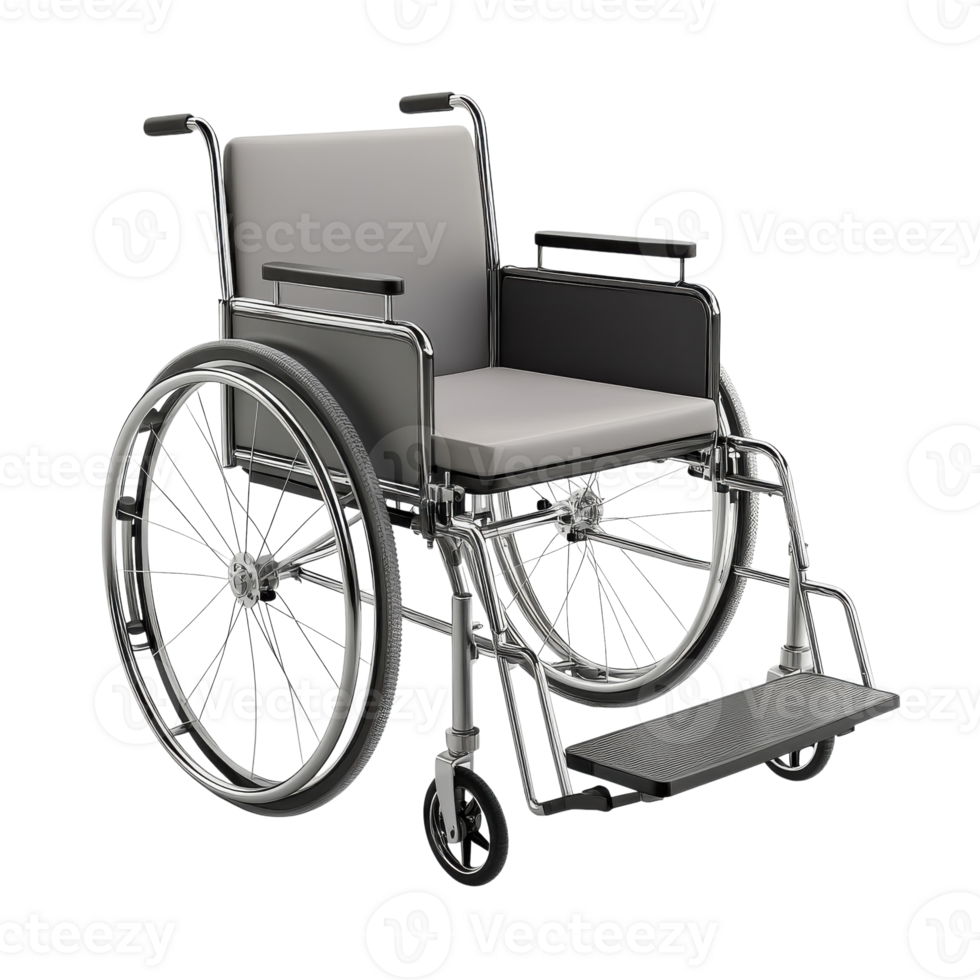 Accessible Mobility Wheelchair Design on transparent background. png