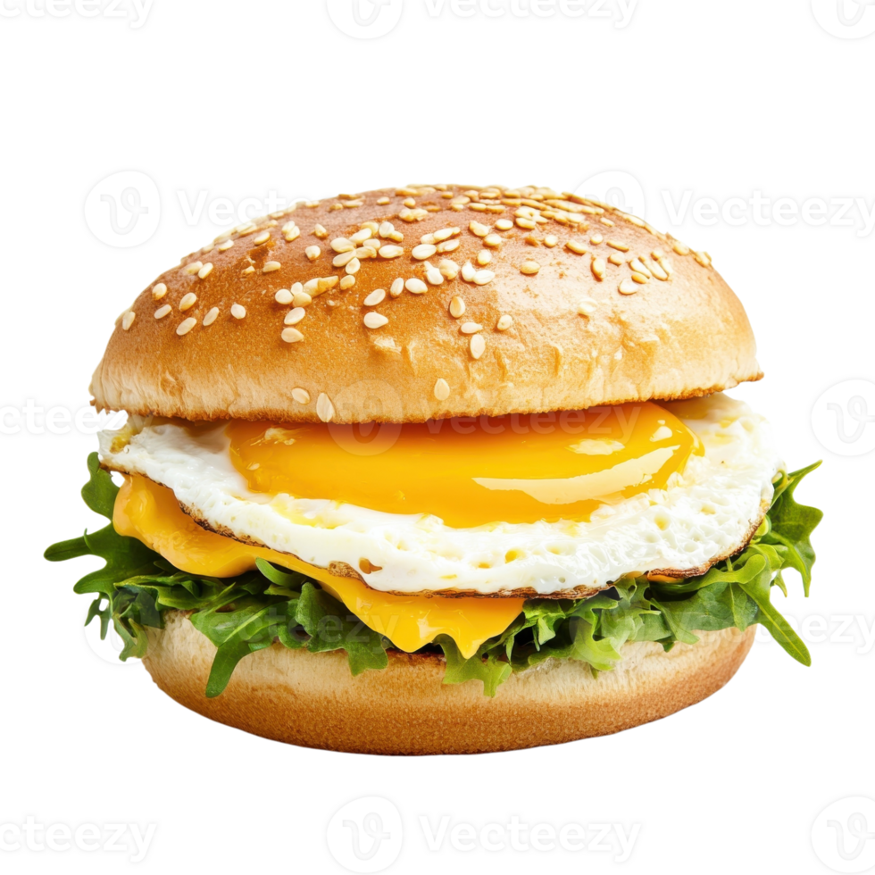 Delicious Egg Sandwich with Cheese on transparent background. png