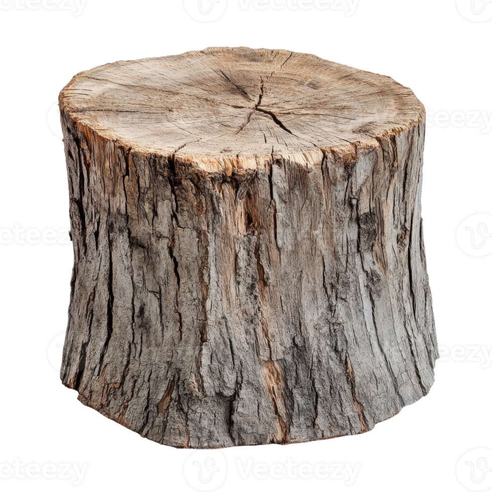 Rustic Oak Stump Natures Charm on transparent background. png