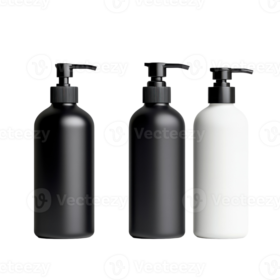 Soap Lotion Pump Bottles on transparent background. png