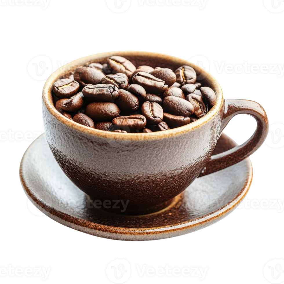 Espresso Coffee Beans Aroma on transparent background. png