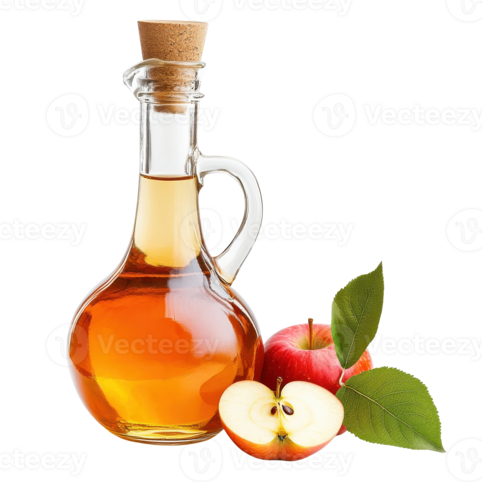 Apple Cider Vinegar Bottle Mockup on transparent background. png