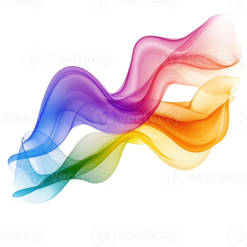 Vibrant Waves Design Showcase on transparent background. png