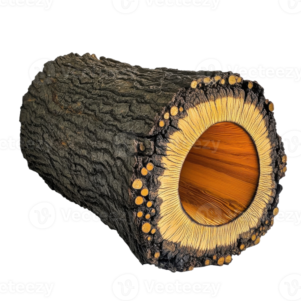 Natural Wood Texture Close up on transparent background. png