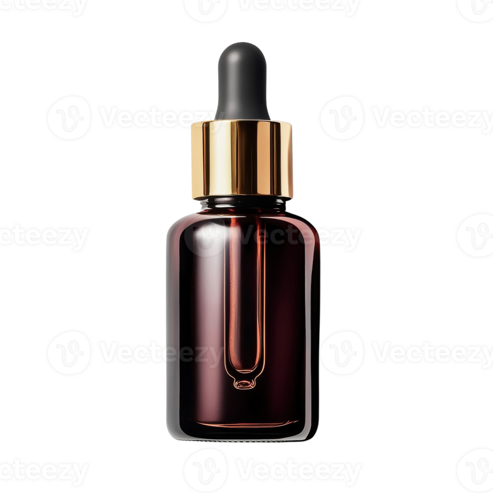 Glass Dropper Bottle Mockup on transparent Background png