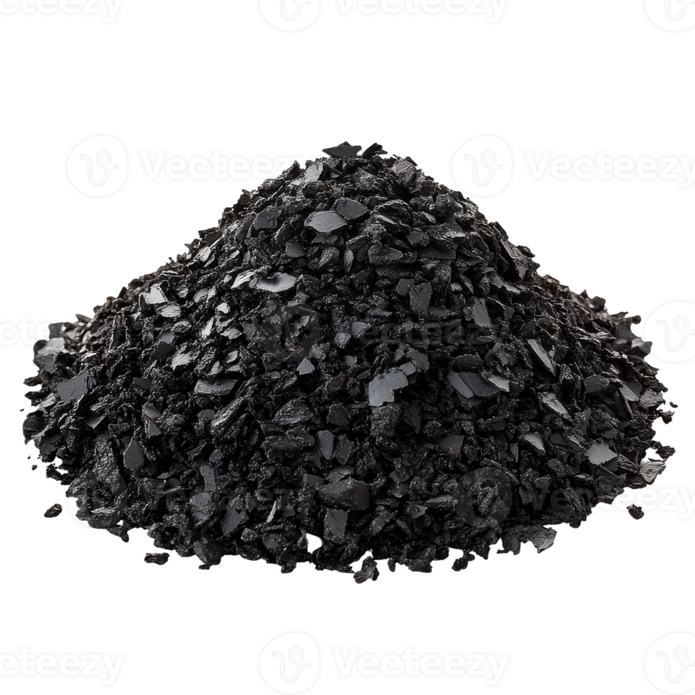 Activated Carbon Powder Texture on transparent Background. png