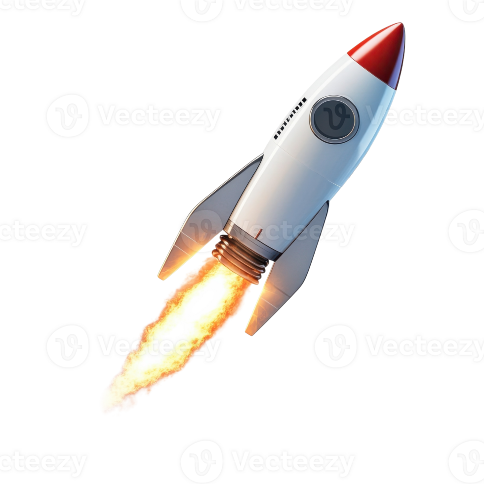 Space Rocket Launch Innovation on transparent Background. png