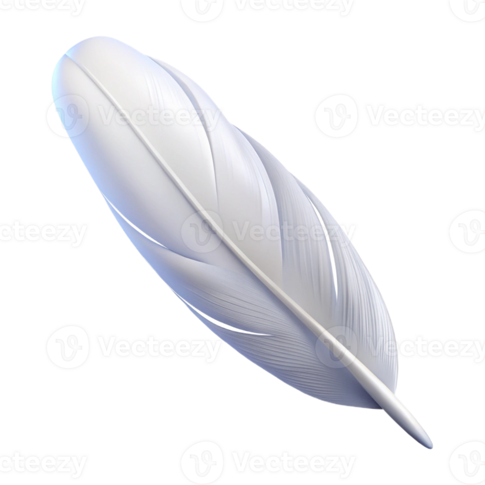 serene contemporary A single white feather floating in the air, delicate, ethereal, soft lighting, authentic png