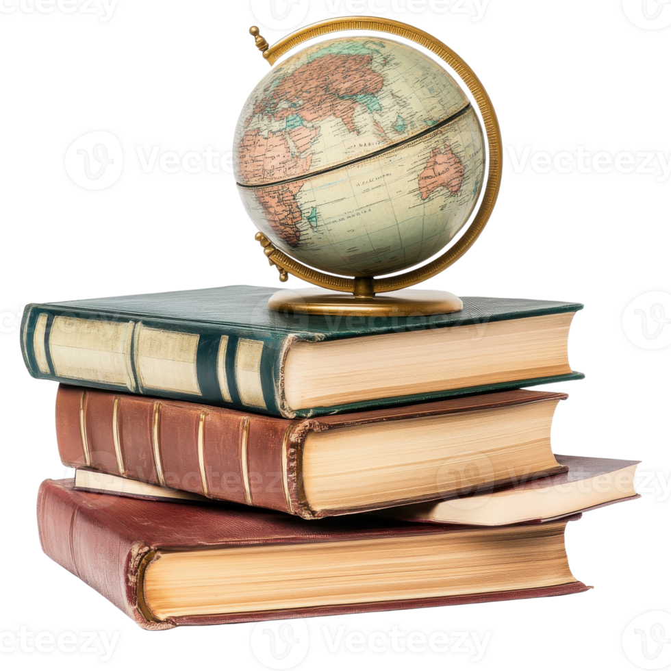Global Education Open Book on Earth on transparent Background. png