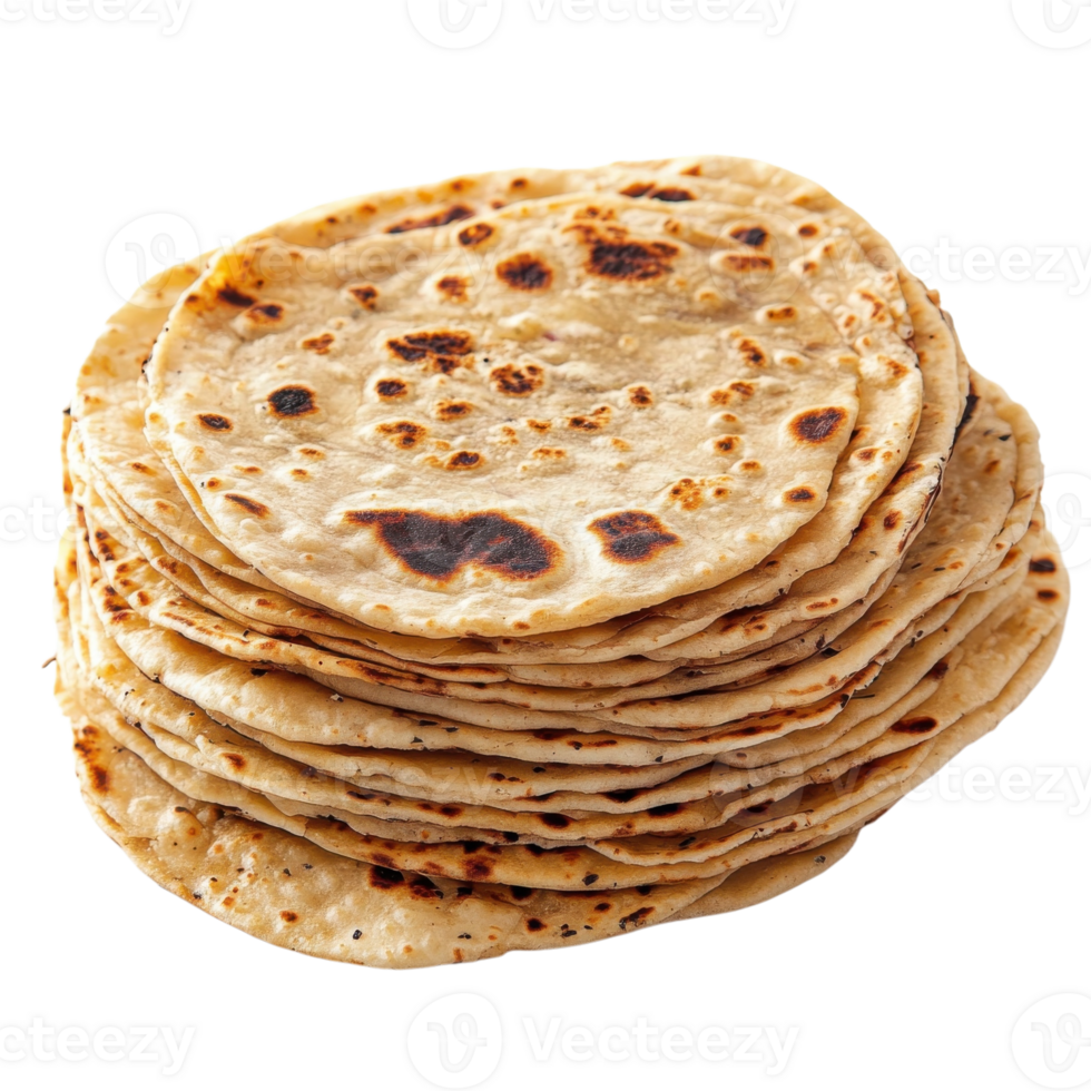 Indian Flatbreads Roti Chapati Parotta on transparent Background. png