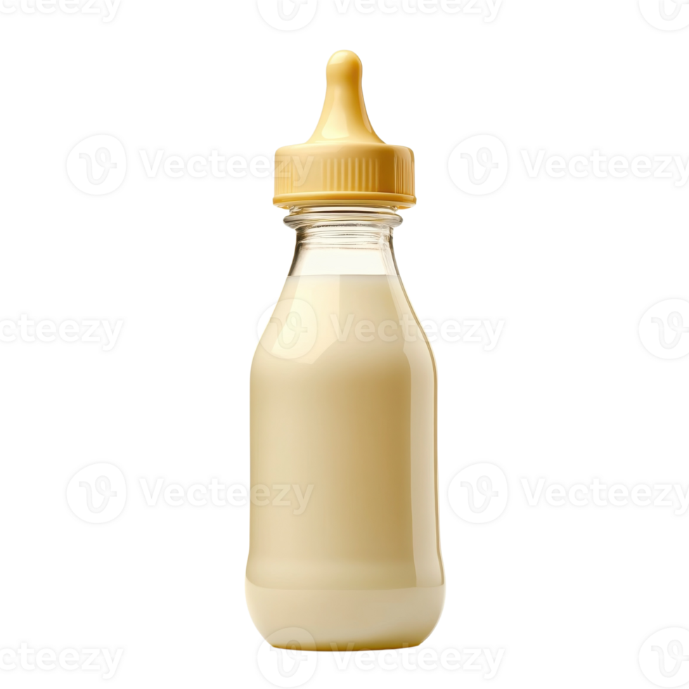 Baby Bottle Milk Feeding Time on transparent Background. png