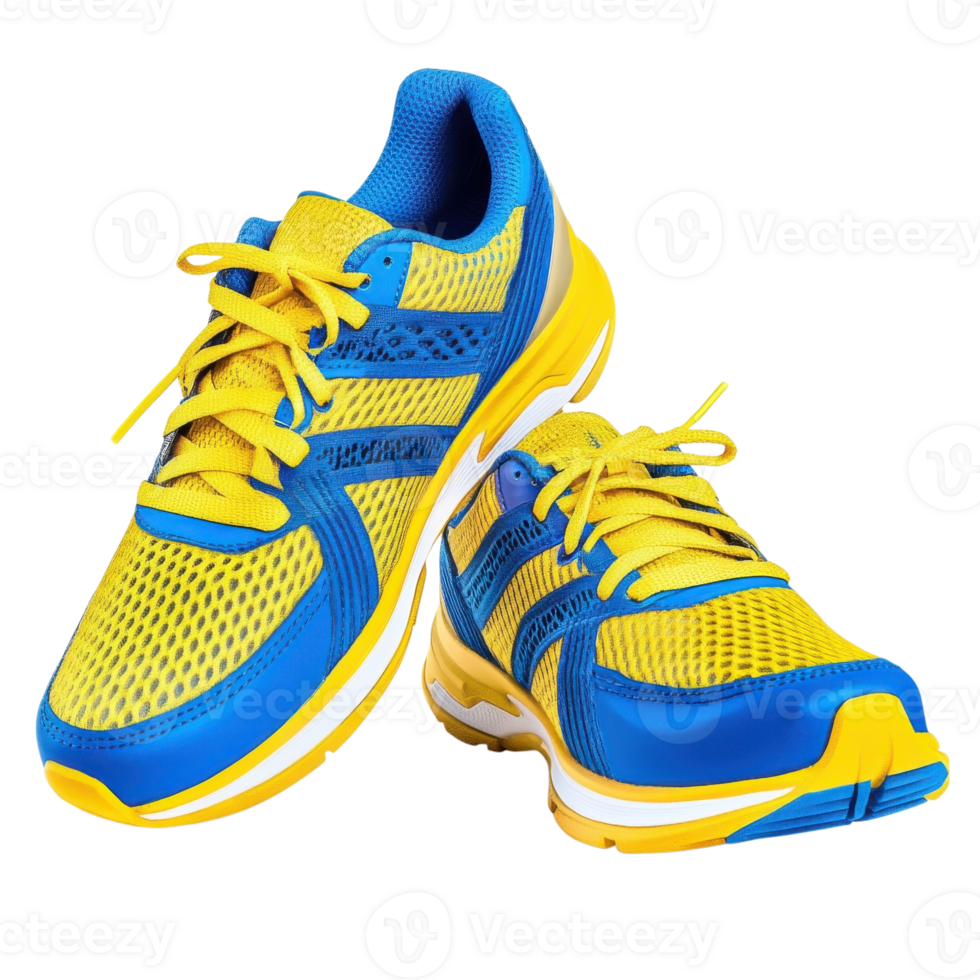 Bright Running Shoes on transparent Background. png