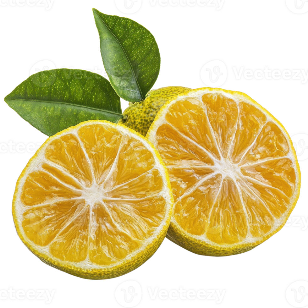 Kabosu Citrus Fruit Close Up on transparent Background. png