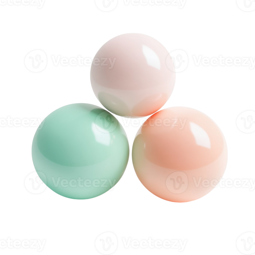 Pastel Spheres Interlocking Design on transparent Background. png