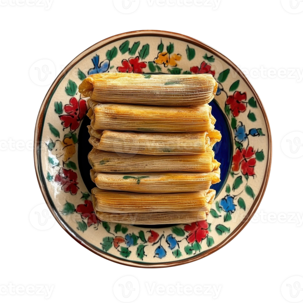 Delicious Mexican Tamales Food on transparent Background. png