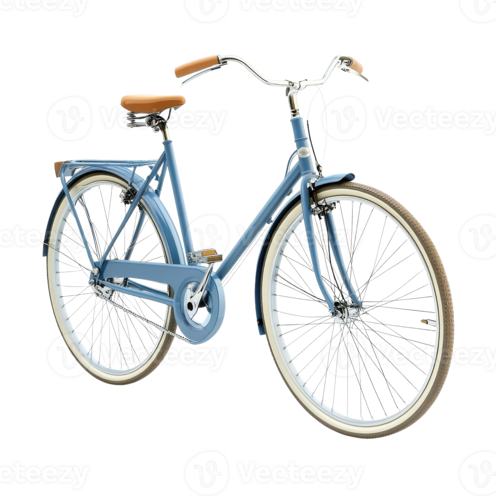 Classic Blue Bicycle Timeless Design on transparent Background. png