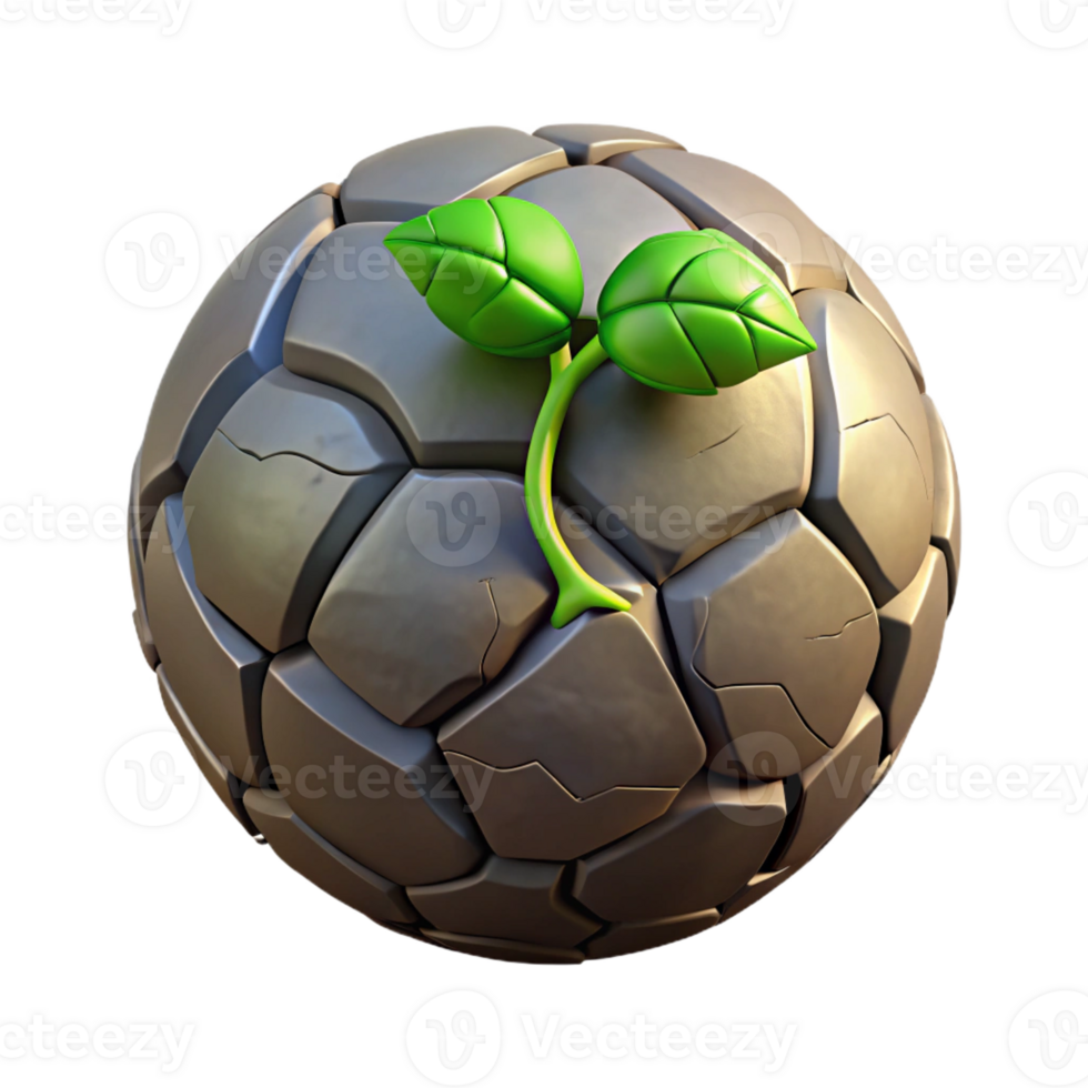 elegant minimalist A cracked earth surface with a small green sprout emerging, symbol of hope, resilience, dramatic lighting, premium png