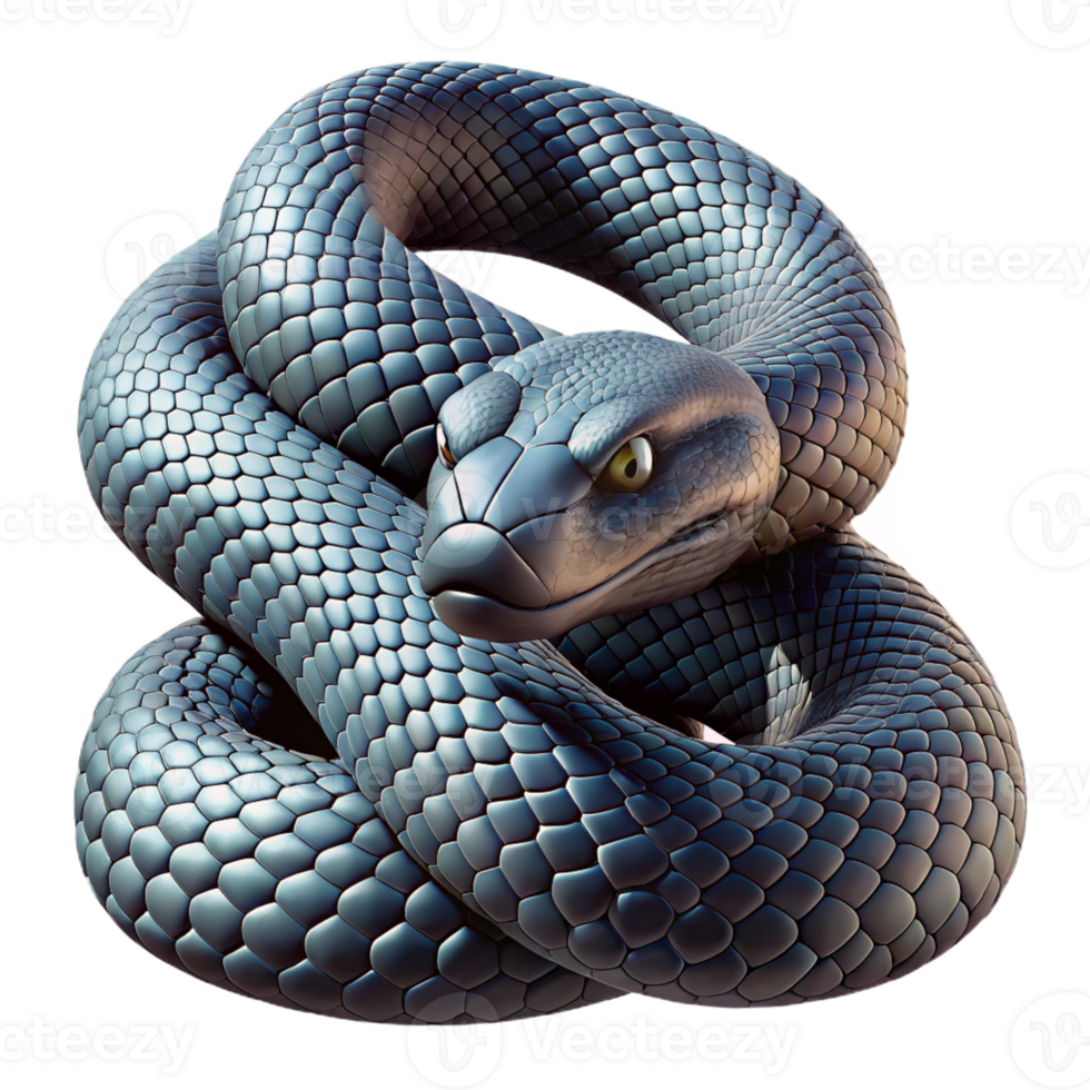 dramatic modern A coiled rattlesnake, scales shimmering in the desert sun, intense, focused gaze, gritty realism original png