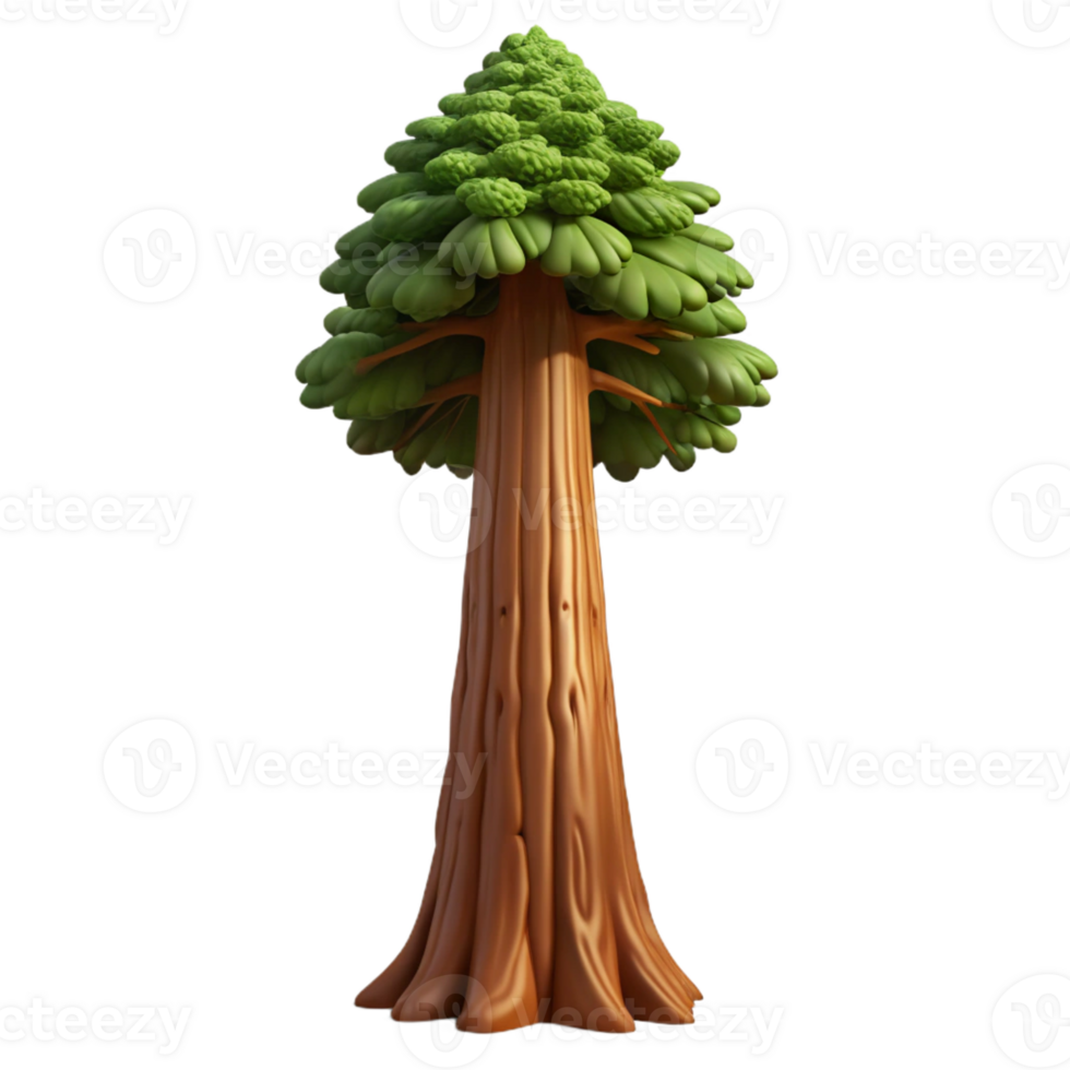beautiful traditional A giant redwood tree, towering into the sky, textured bark, dappled sunlight 4K png