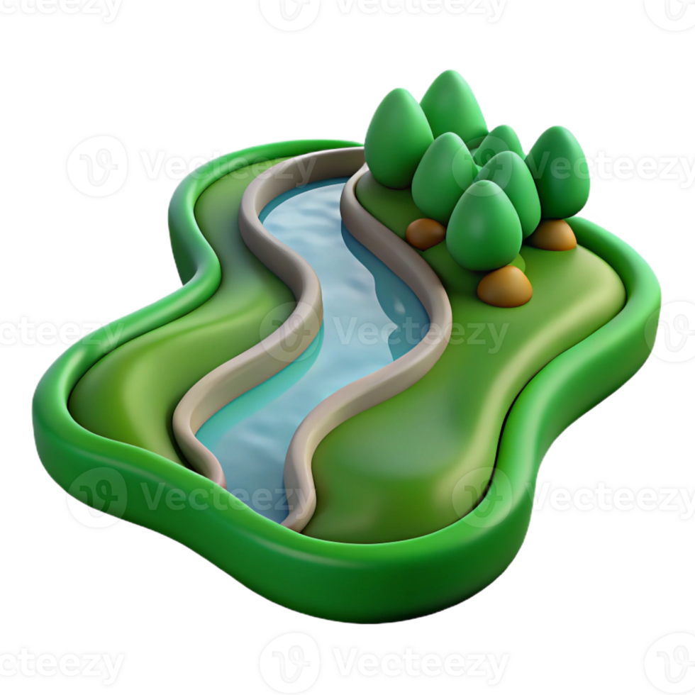 magnificent traditional A winding river seen from above, meandering through a green valley, aerial perspective, natural light 4K png