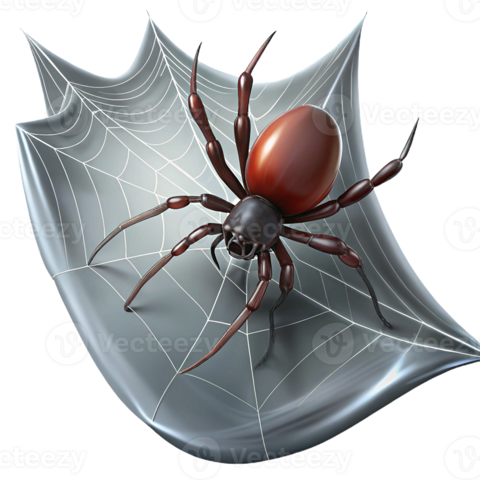 stunning traditional A spider spinning a web, intricate silk threads, dew-covered, backlighting original png