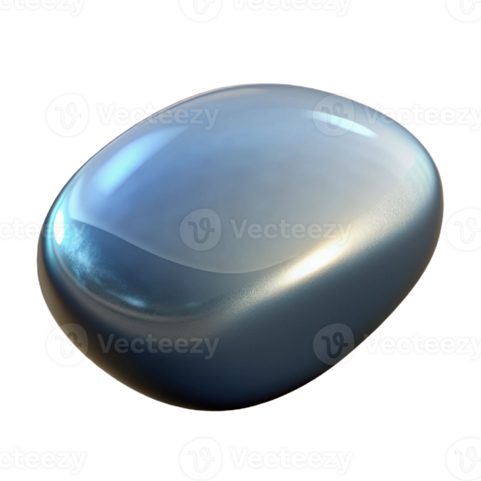 vibrant contemporary A polished river stone, smooth surface, reflecting the sky, realistic rendering original png