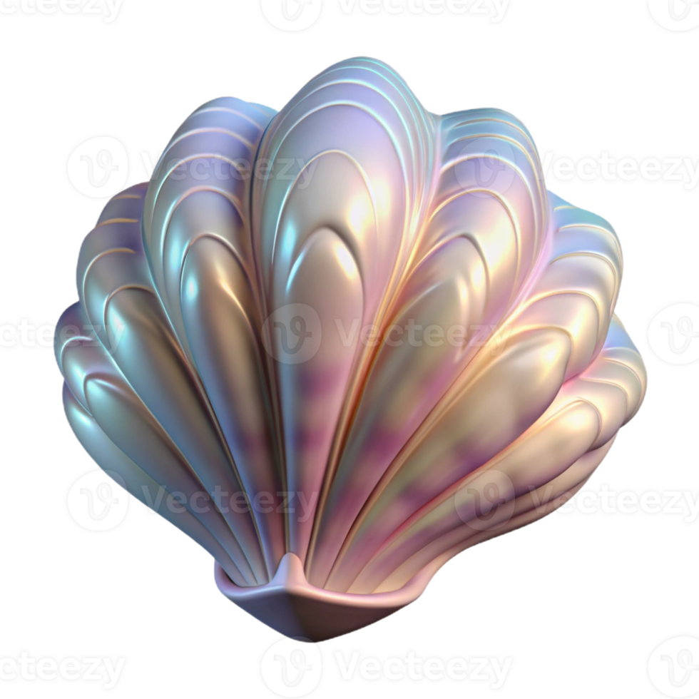 elegant creative A seashell with intricate patterns, pearlescent sheen, soft, diffused lighting high resolution png