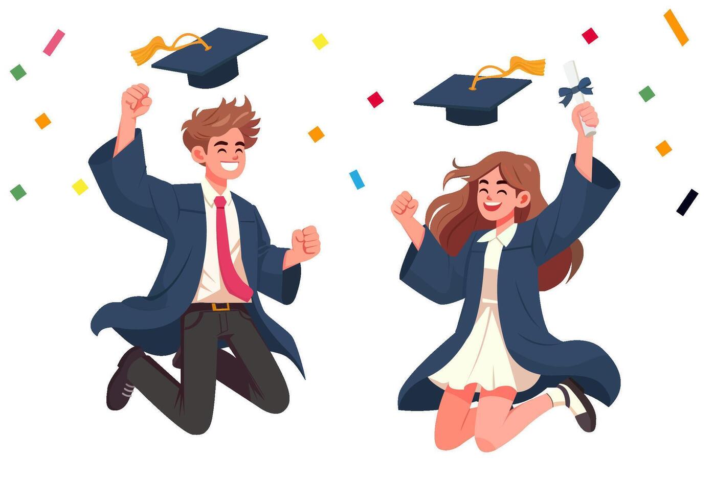 Graduation day is a time of triumph and new beginnings. vector