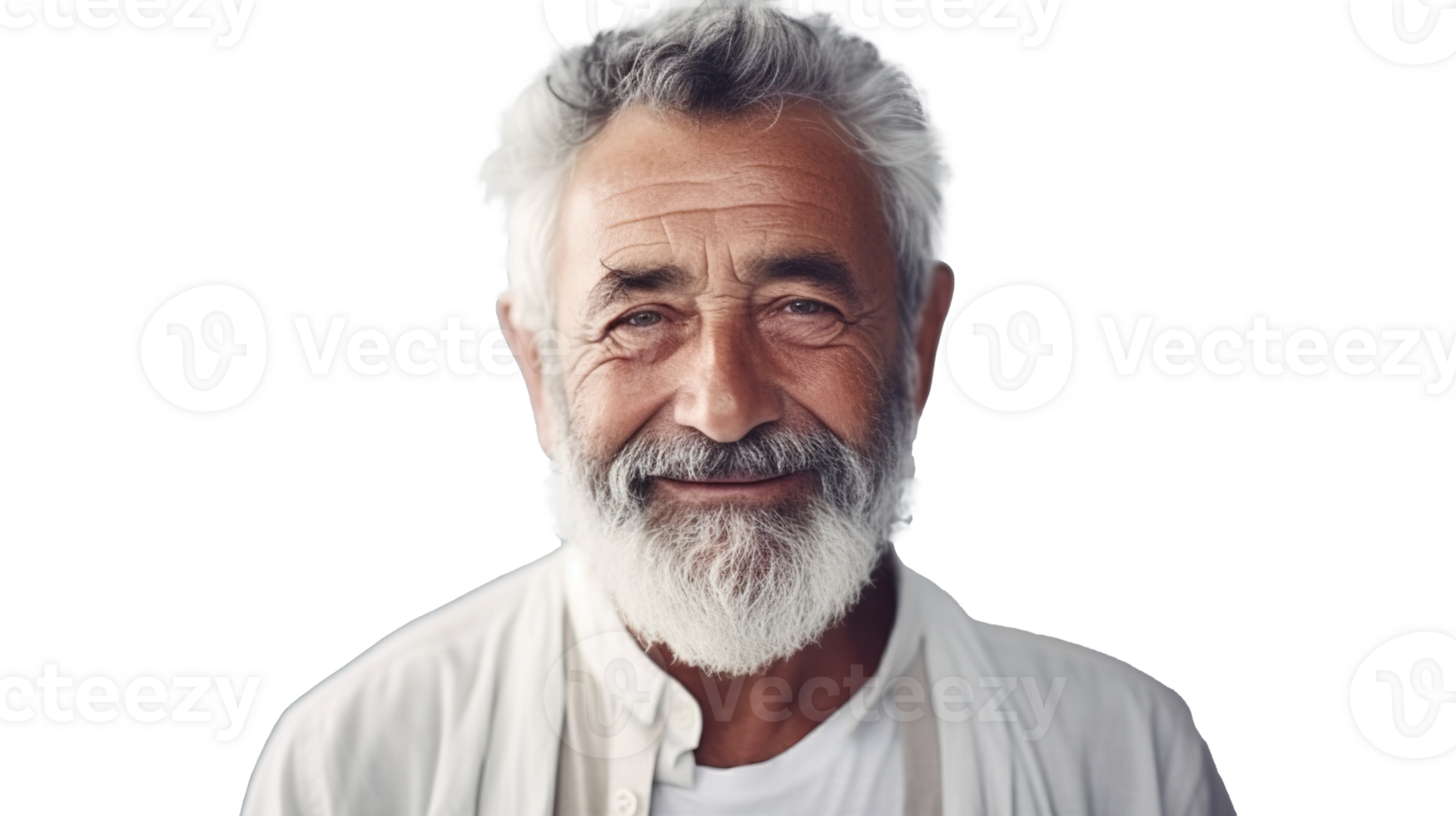 Joyful Senior Man Isolated on Transparent Background png