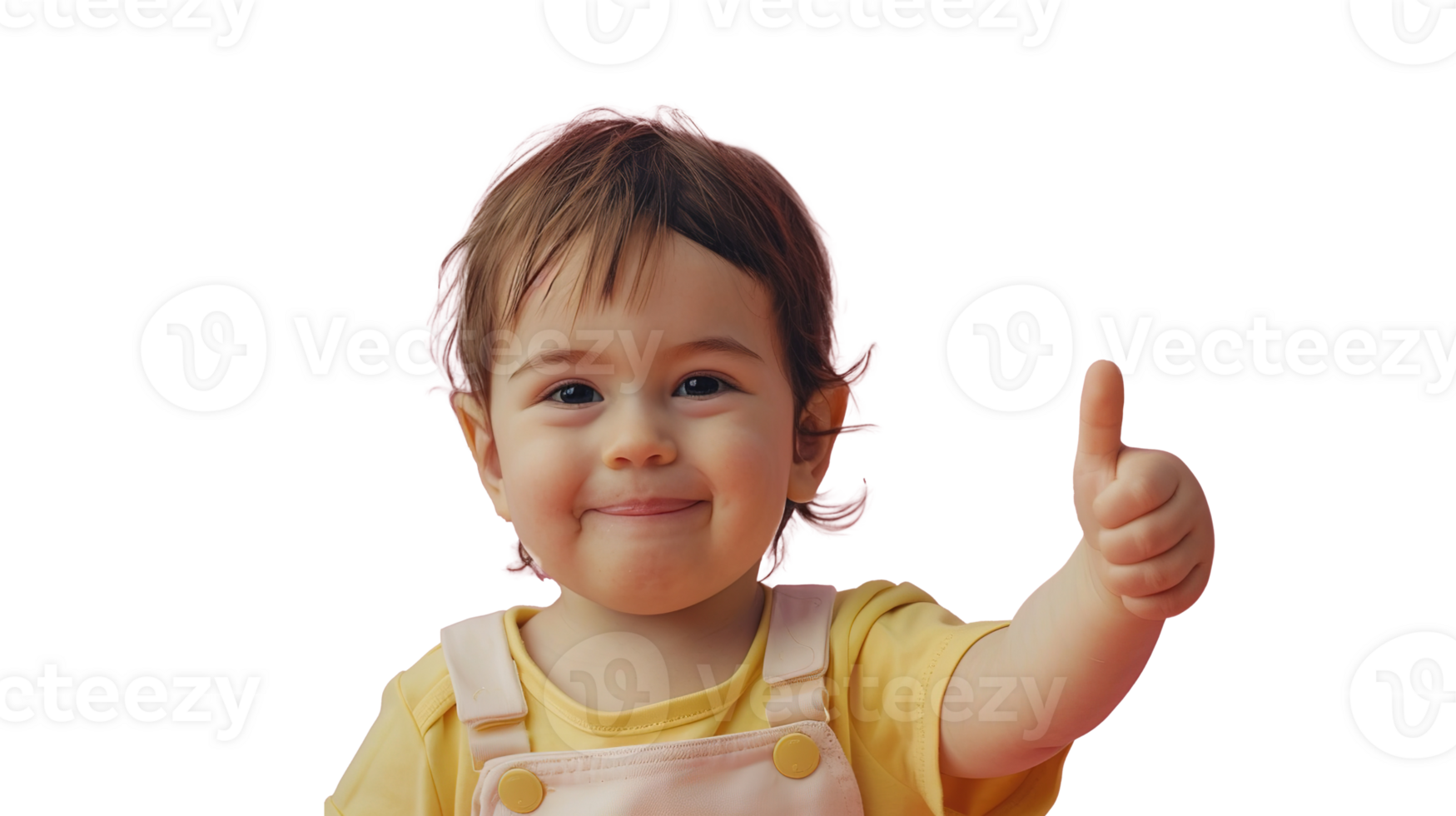 Baby Giving Thumbs Up on Transparent Background - Child with Approval png