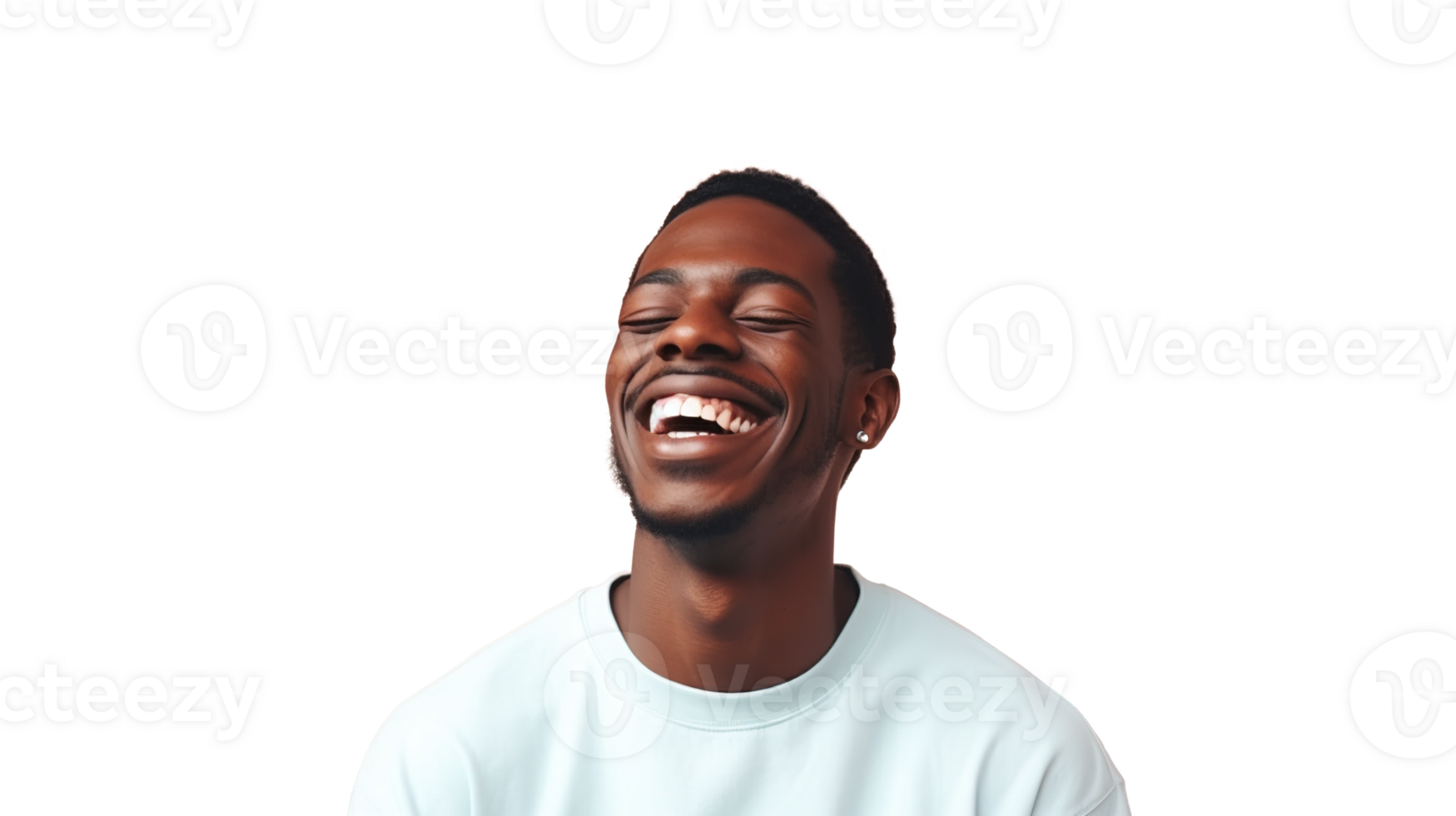 Happy Black Man Laughing Isolated on Transparent Background. DEIB, Diversity, Equity, Inclusion, Belonging png