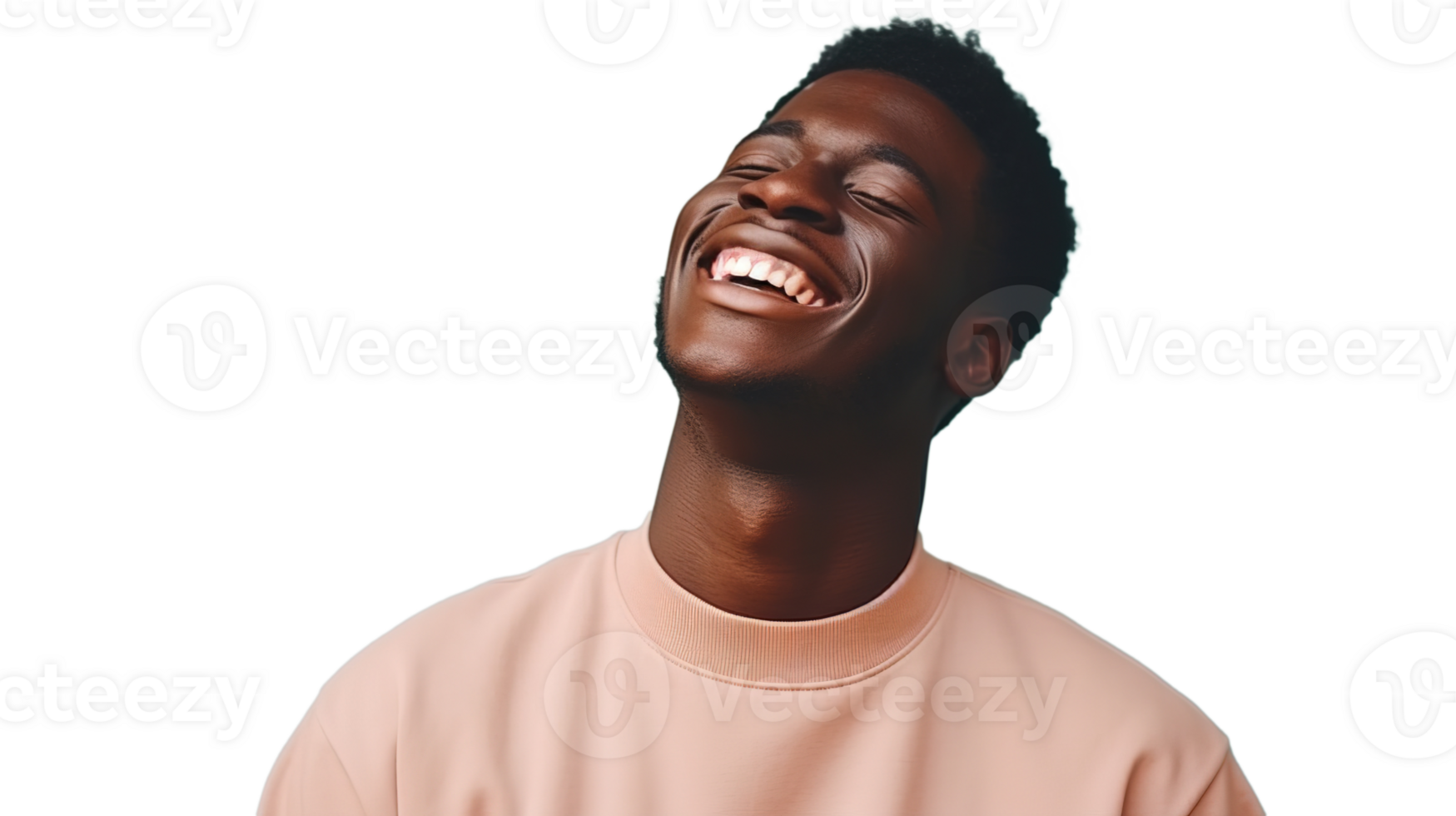 Laughing Black Man isolated on Transparent Background. DEIB, Diversity, Equity, Inclusion, Belonging png