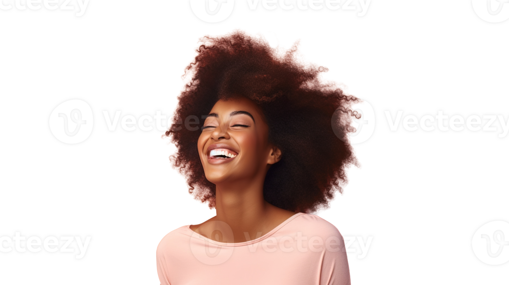 Smiling Black Woman Isolated on Transparent Background. Diversity, Inclusion, Equity, Belonging png