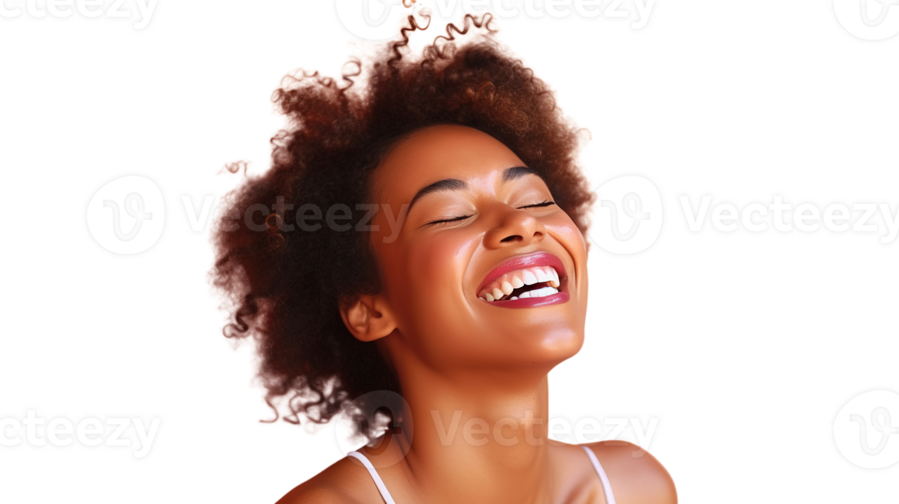 Smiling Black Woman Isolated on Transparent Background. Diversity, Inclusion, Equity, Belonging, DEIB png
