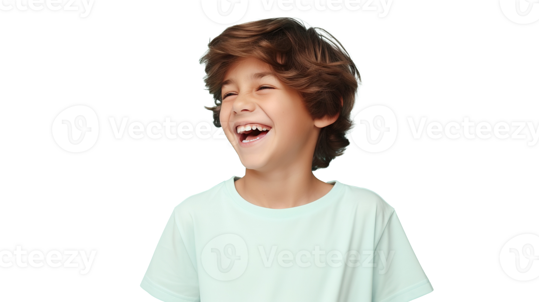 Cute Laughing Boy isolated on the Transparent Background png
