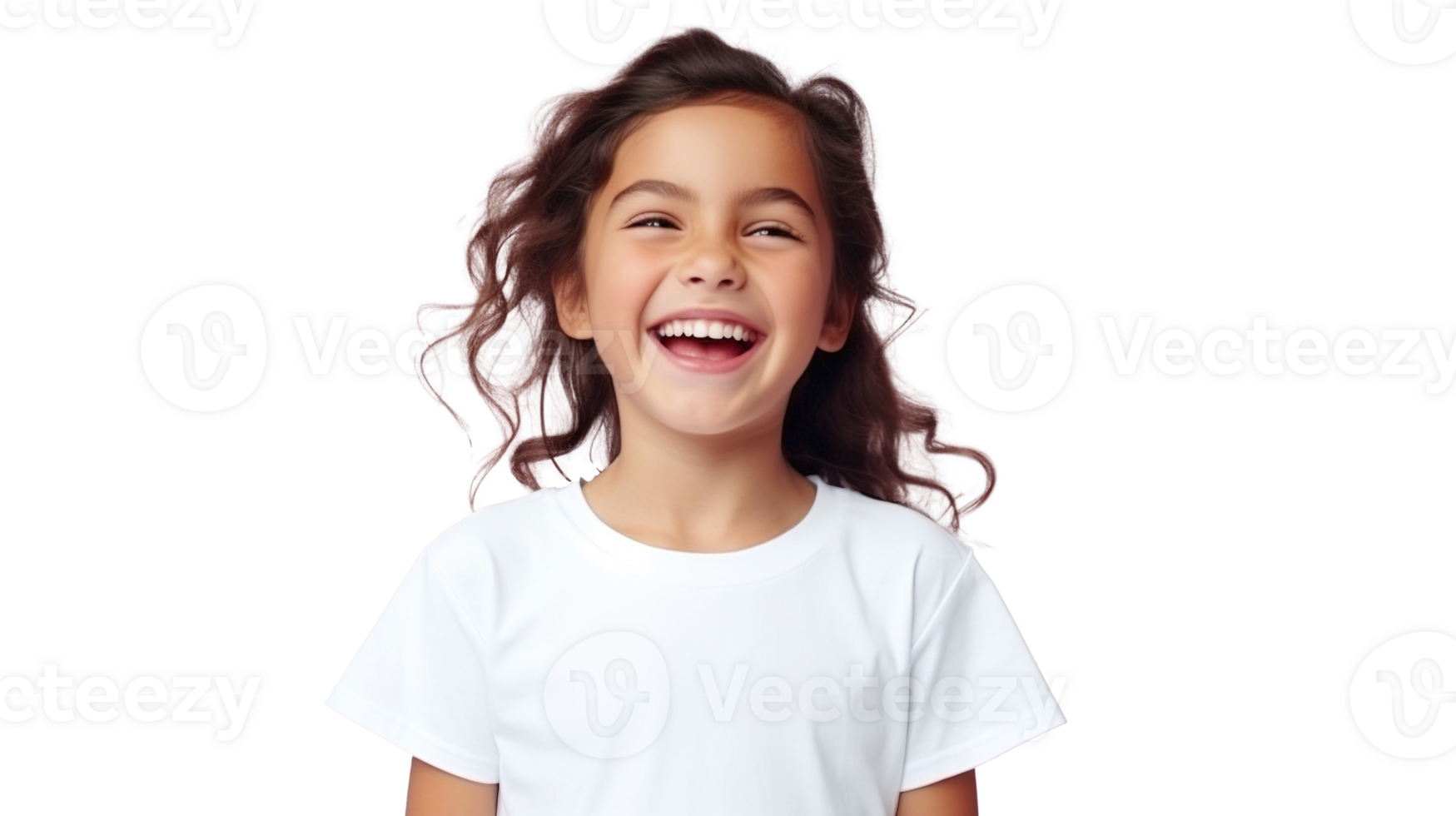 Happy Laughing Girl Isolated on the Transparent png