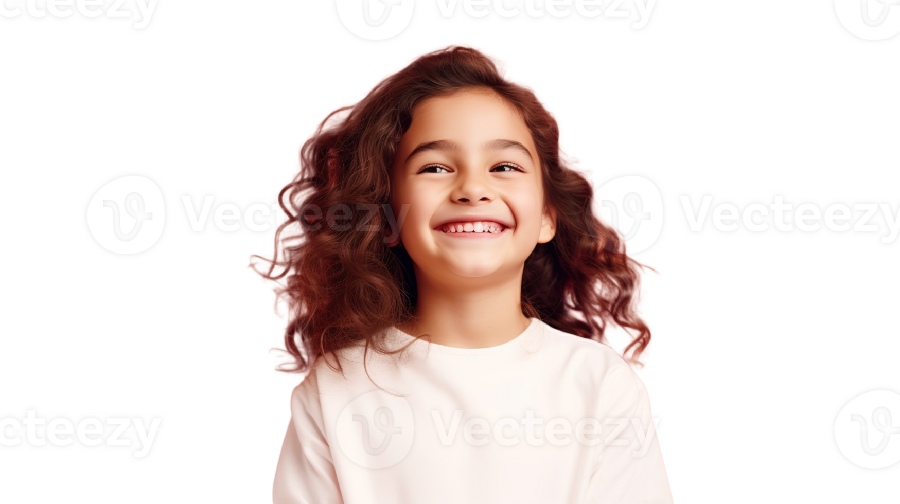 Happy Laughing Girl Isolated on the Transparent Background png