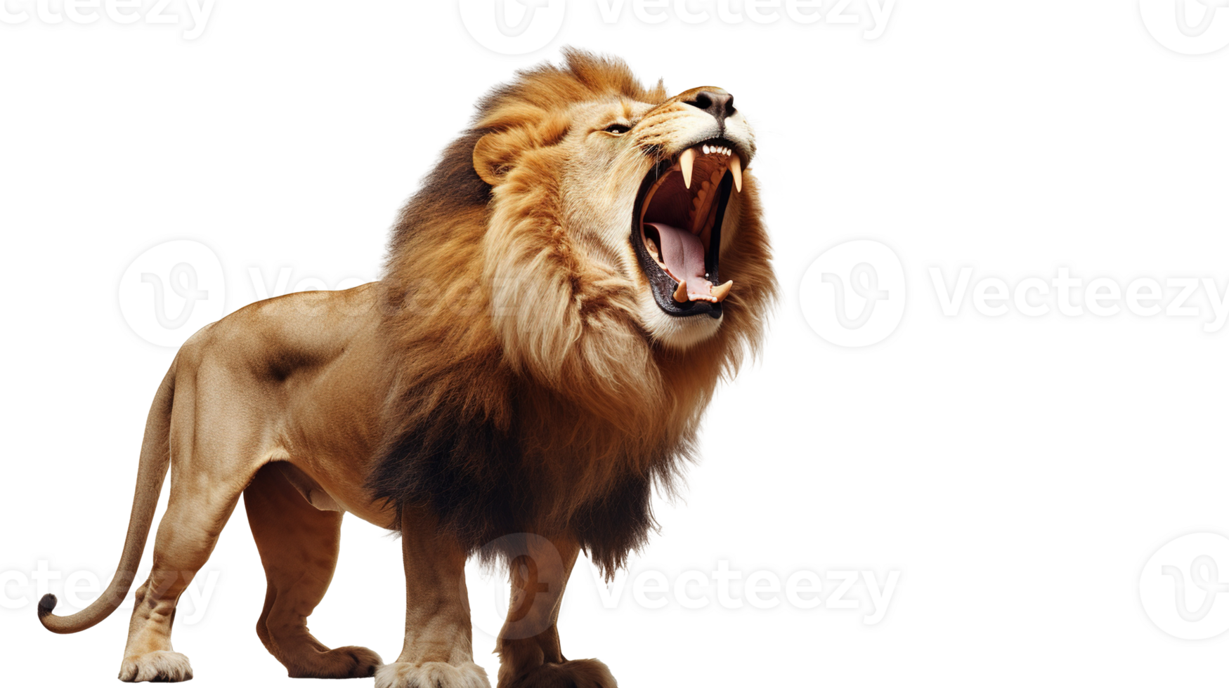 Roaring Lion Isolated on Transparent Background png